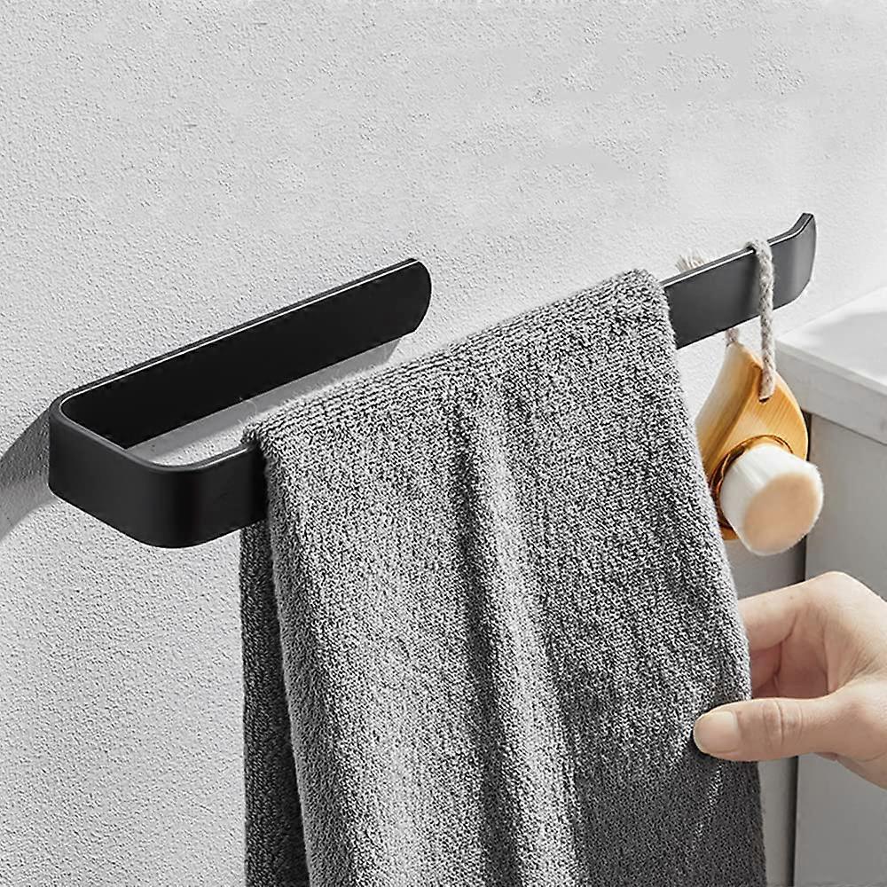Bathroom Towel Rack,Without Drilling Ring Towel Rack,Matte Black