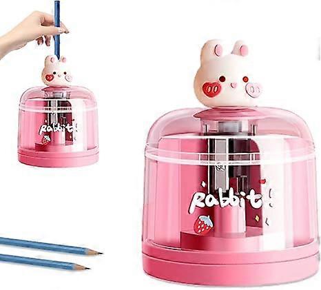 Electric Pencil Sharpener - Cute Design Pencil Sharpener for Colored Pencils(6-8.5mm), Blade to Fast Sharpen,(Pink)