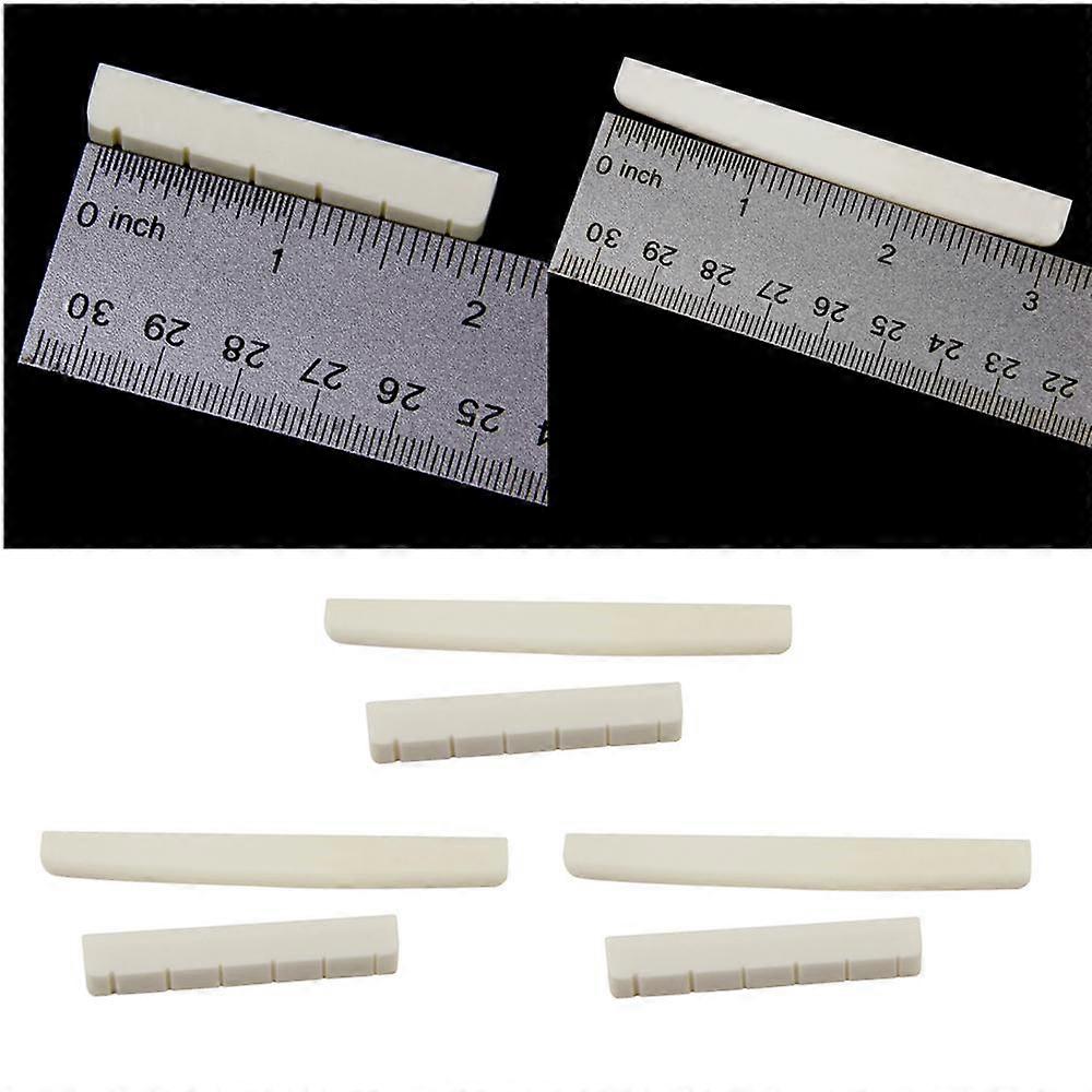 3 Set Classical Guitar Parts Buffalo Bone Bridge Saddle & Nut Slotted Set