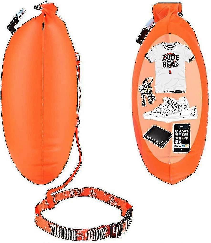 عوامة سباحة للبالغين عالية الوضوح للمياه المفتوحة ، عوامة لايفبوي أمان قابلة للنفخ للسباحة ، الترياتلون ، الغطس