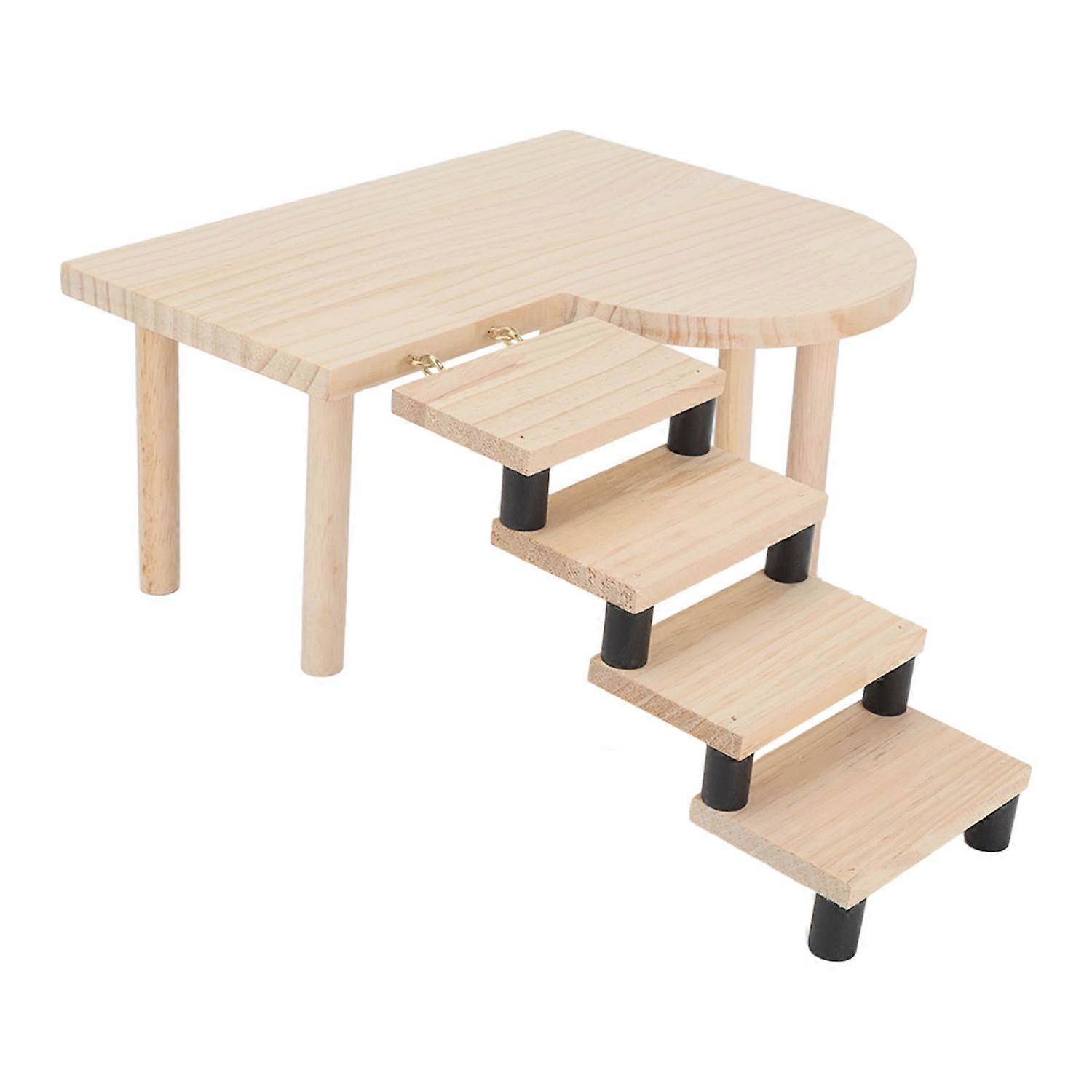 Hamster Wooden Platform and Stairs Exquisite Healthy Cute Pet Platform with Ladder for Small Pets Ha