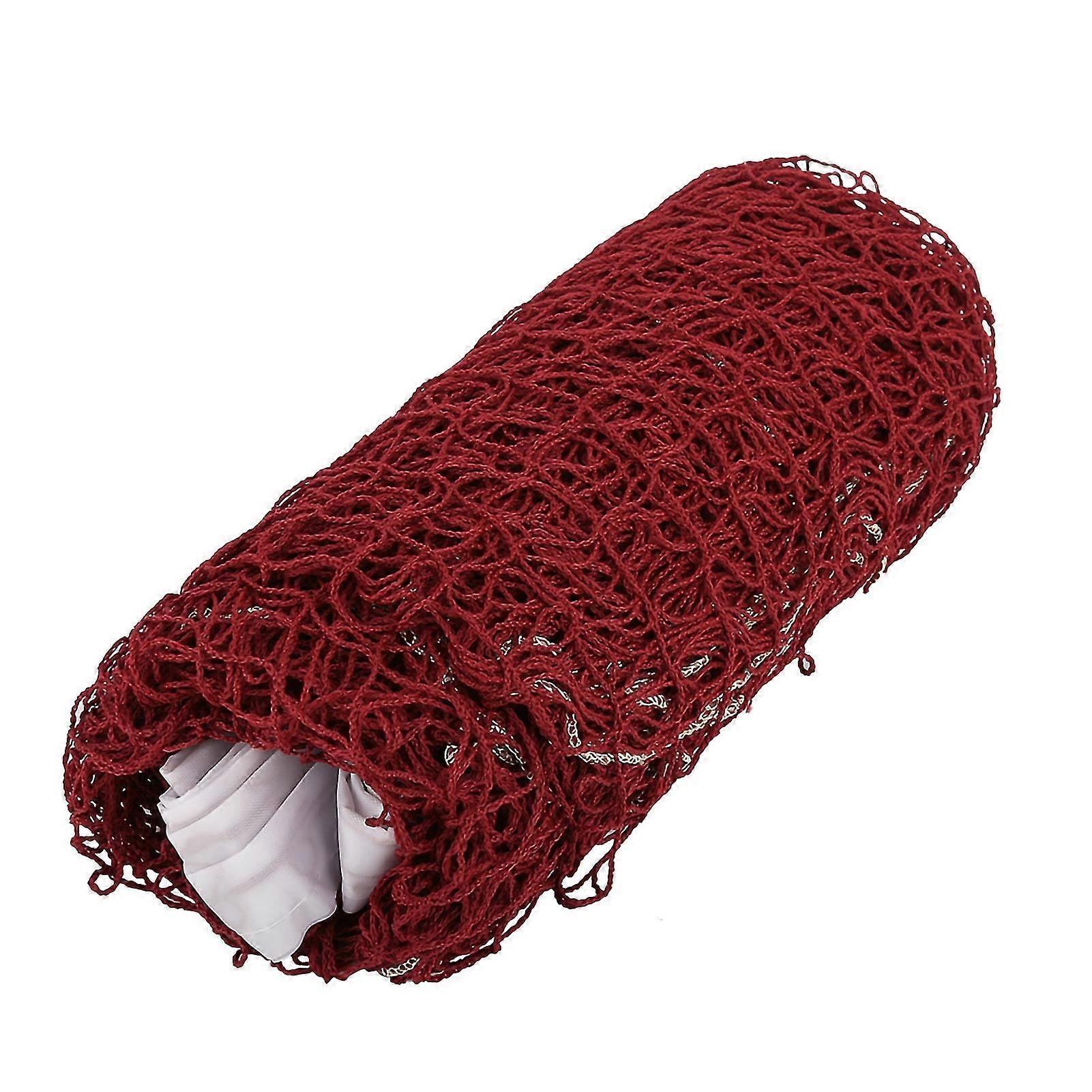 2 Colors Portable Durable Badminton Mesh Net For Outdoor Sports Entertainment Training (red)
