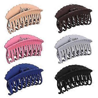 6pcs Big Hair Claw Clips For Women Hair Claw Clamps Hairpin Nonslip Large Claw Clip Strong Hold (mixed Color)