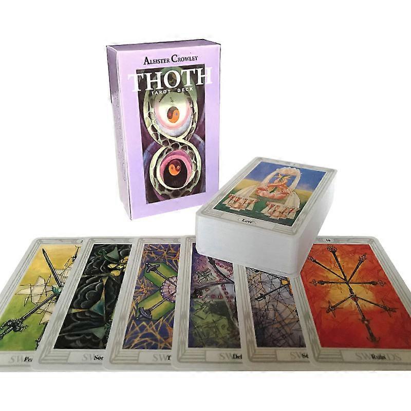 Hot πώληση Thoth TarotOracle Card Μοίρα Μαντεία Προφητεία Κάρτα Οικογενειακό Κόμμα Παιχνίδι Tarot 78 Card Deck PDF Οδηγός