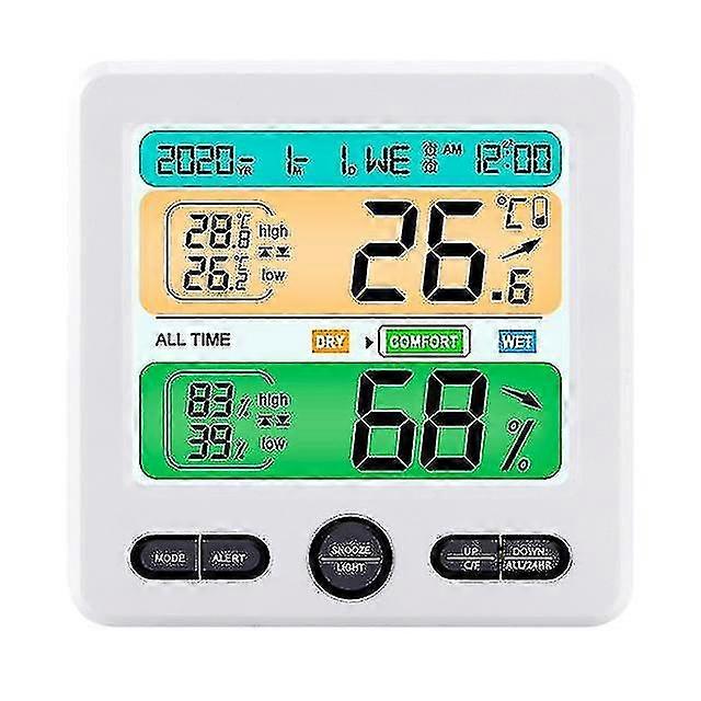 Stat Wireless Indoor Outdoor Sensor Digital Alarm C Bater Forecast