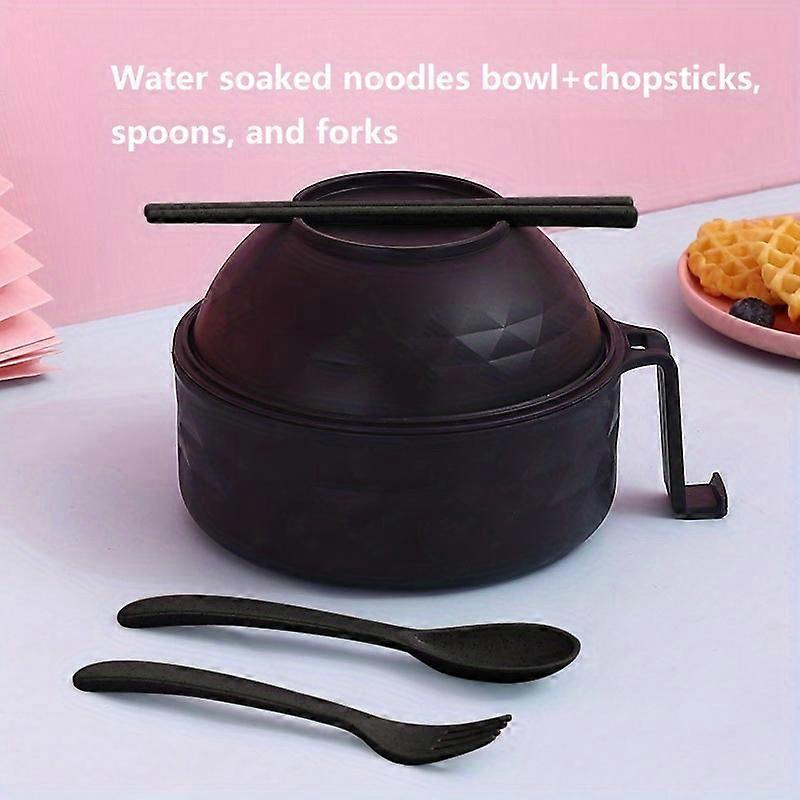 1set, Ramen Bowl, Ramen Cooker, Noodles Bowl Set, Microwave Oven Safe Noodle With Spoon Chopsticks Fork For RV Camping Picnic Kitchen Dorm