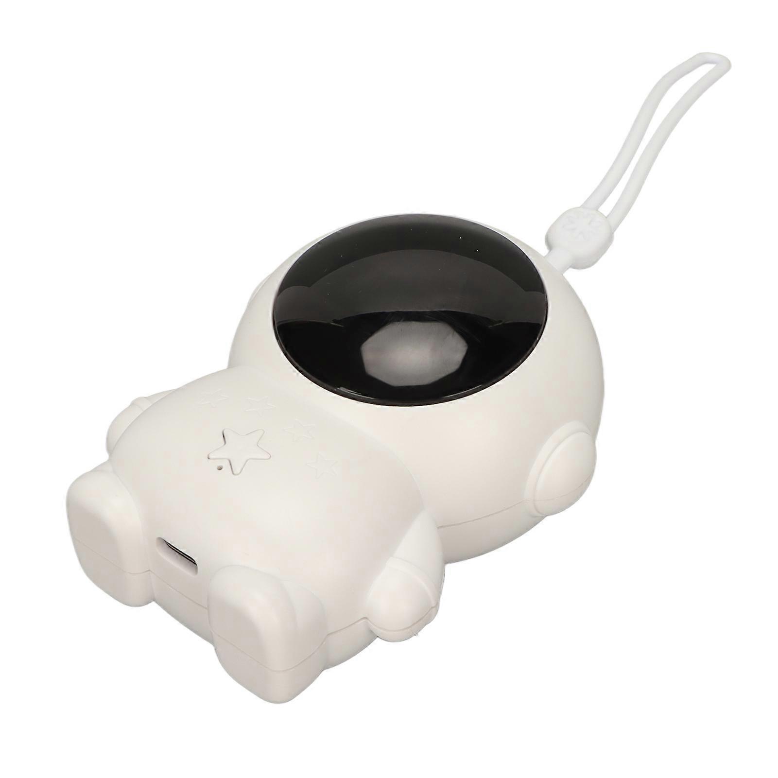 Portable Rechargeable Hand Warmer Small White Spaceman Shape with 3 Levels Temperature Adjustment