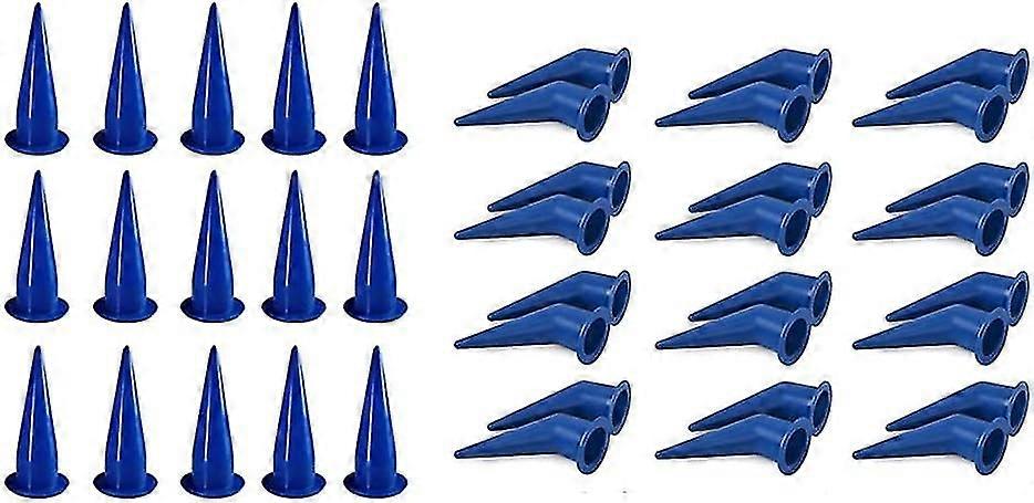 Angle Nozzle Right Angle Bulk Caulk Tool Cones Applicator, 50 Pieces - Blue