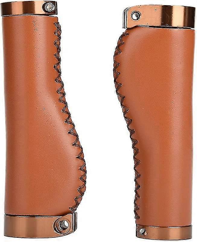 Sykkelskinngrep Låsegrep for terrengsykler (brun, 1 par) (santanxing)