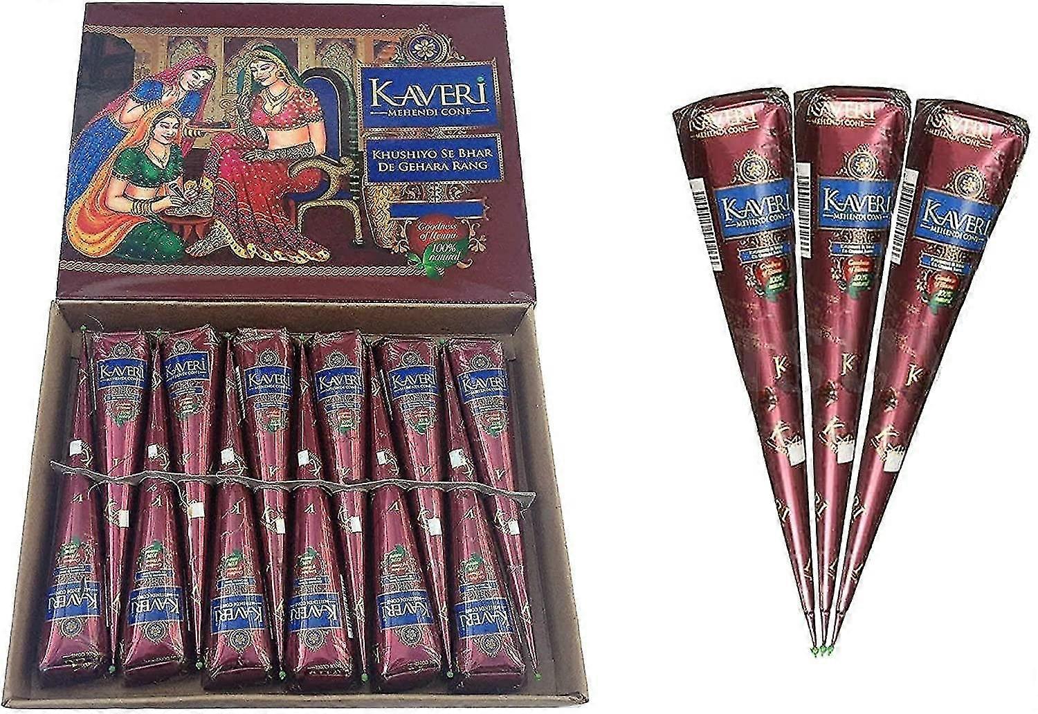 12 Pack of Cones 100% Natural Ready to Use Henna Paste Hair Color Hair Dye Cones