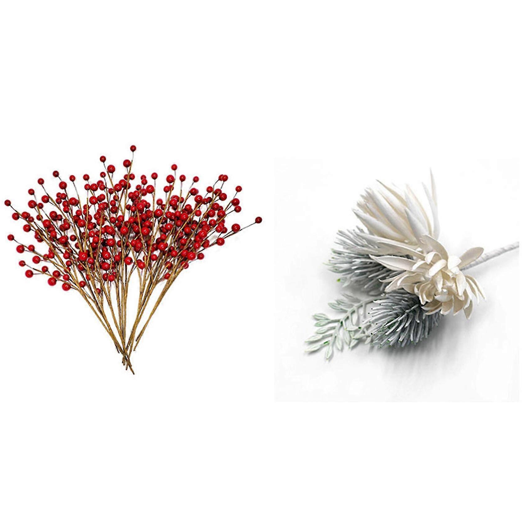 12pcs Artificial Pine Grass Flower Wedding Party Christmas Decor