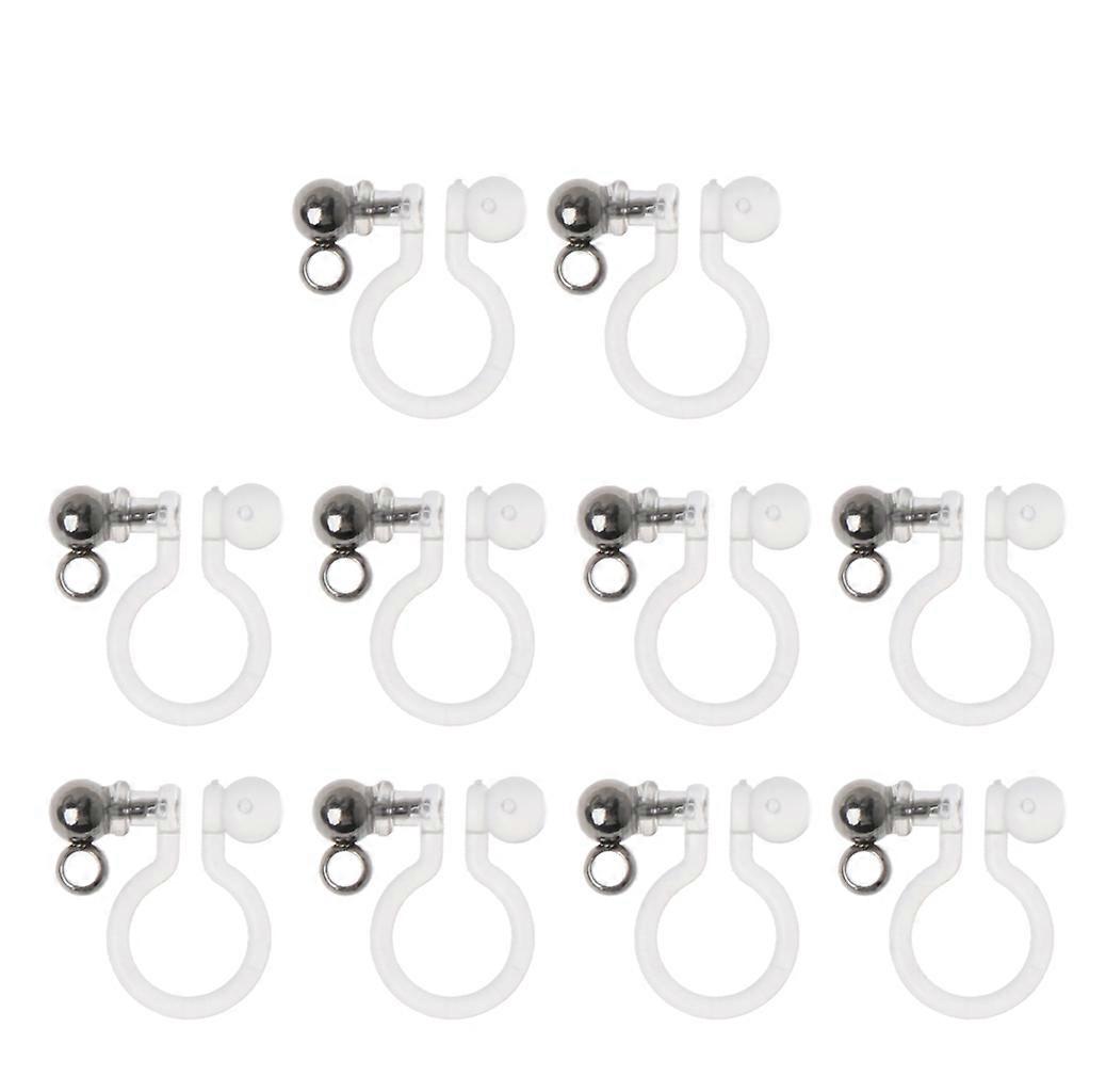 10Pièces Transparent U Type Résine Clip-on Boucle D’oreille Apprêts Convertisseur Composants