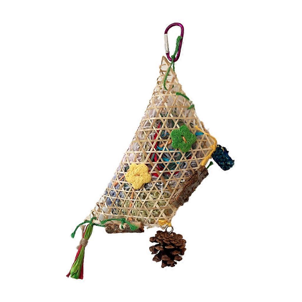 Parrot Cage Shredders Toy Chewing Toy Foraging Colorful Paper Toy with Hook