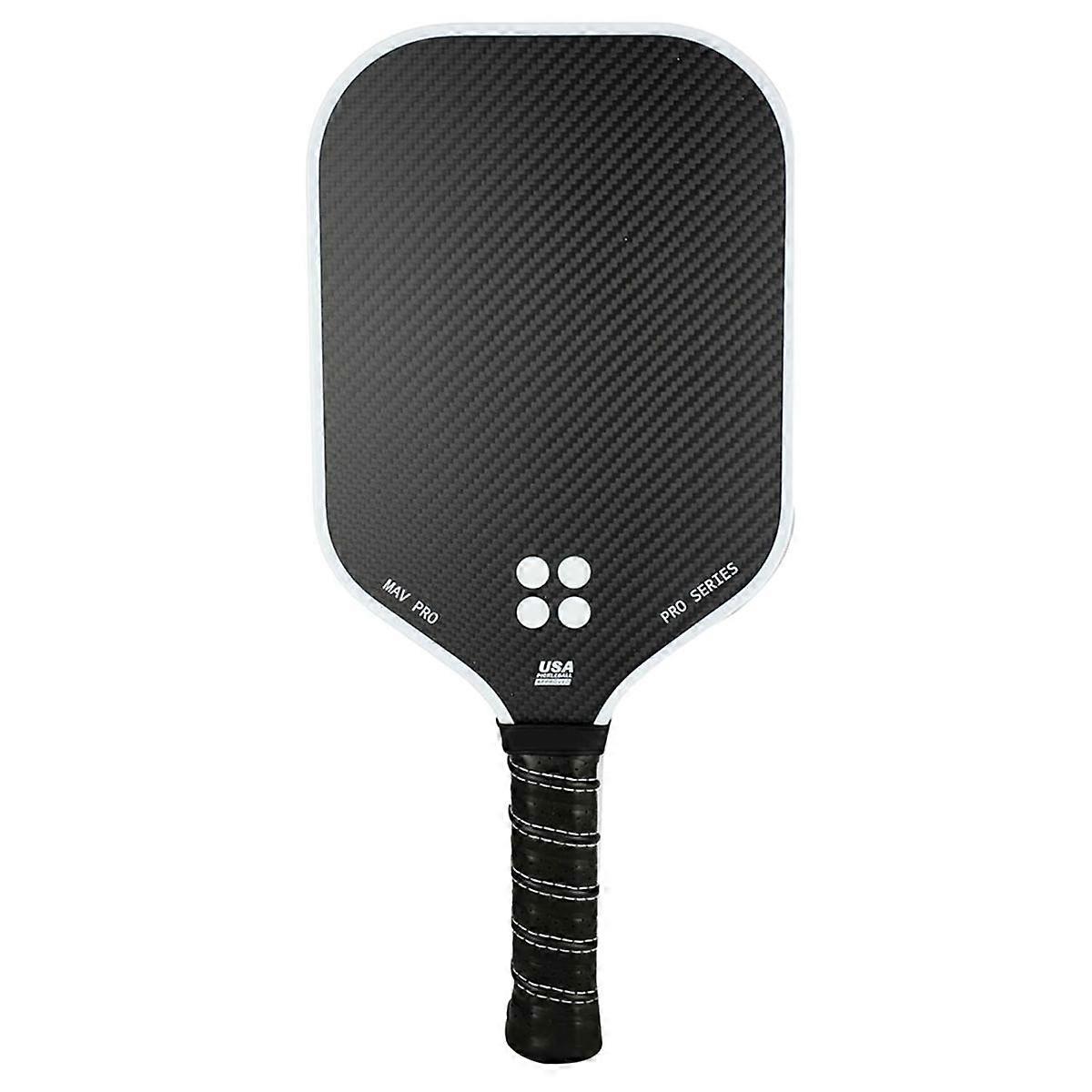 16MM Pickleball Paddle 3K Carbon Fiber PP Honeycomb Core Enhanced Power Anti-Slip Hand Grip Paddle White