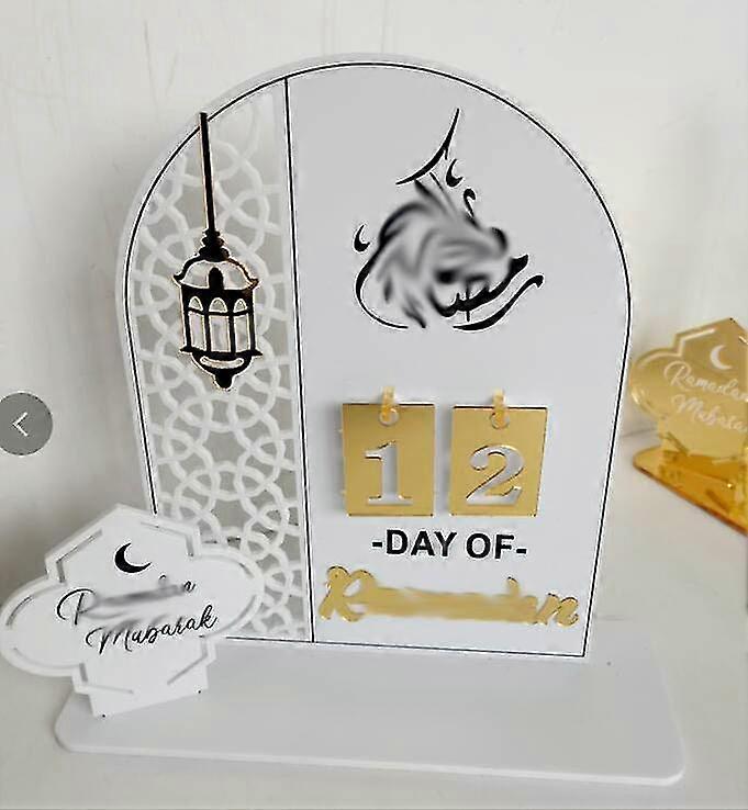 Ramadan Advent Calendar, Acrylic Countdown Calendars Decorations, Eid Countdown DIY Ramadan Countdown Calendar Ornament