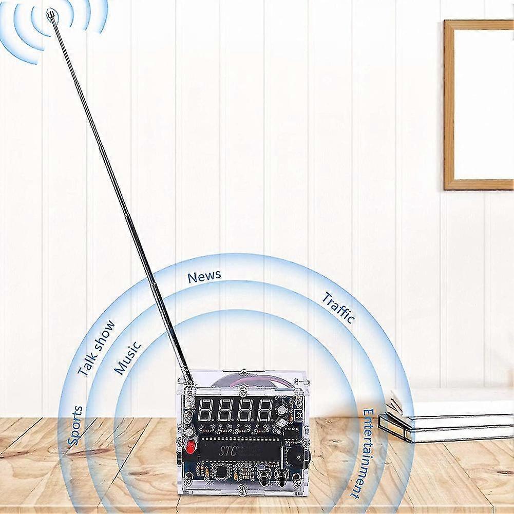 Diy Fm Digital Radio Kit Adjustable Wireless Receiver 87-108mhz Radio Module Diy Kits For Soldering TY