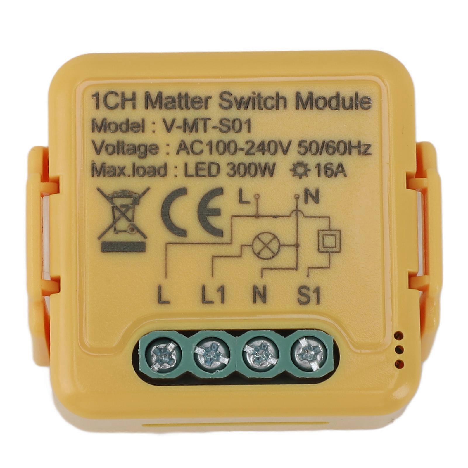 Smart Switch Module AC100240V Easy To Use DIY Light Relay Switch for Matter for Google Home