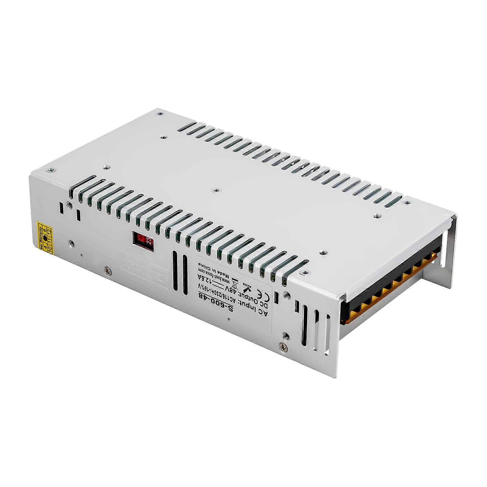 CNC Power Supply – 48V 12.5A 600W – For Stepper Servo Motors, Gecko, Leadshine – 110V-220V Input