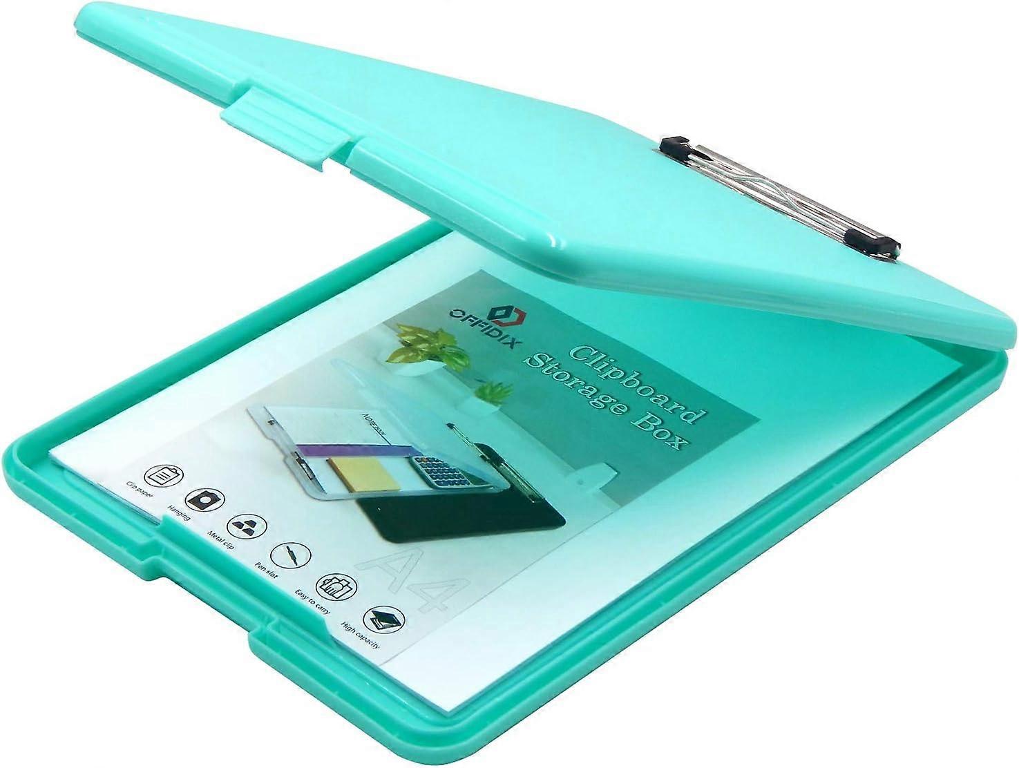 A4 Slim Clipboard Folder Conference Plastic Folder Clipboard Paper Holder Storage Clip Board Ideal for School Home and Office Use Fold On Clipboard gr
