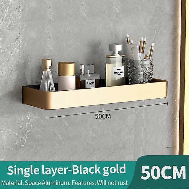 Bathroom Accessory Hardware Shelf Hanger Bathroom Accessory Accessories Sets Golden Black Towel Bar Rack with Hook Home Storage Organization