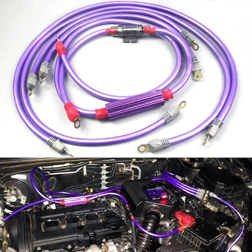 Car Grounding Cable Universal Charging Power Booster Cable & Alternator Cable System Modification Kit Car Accessories