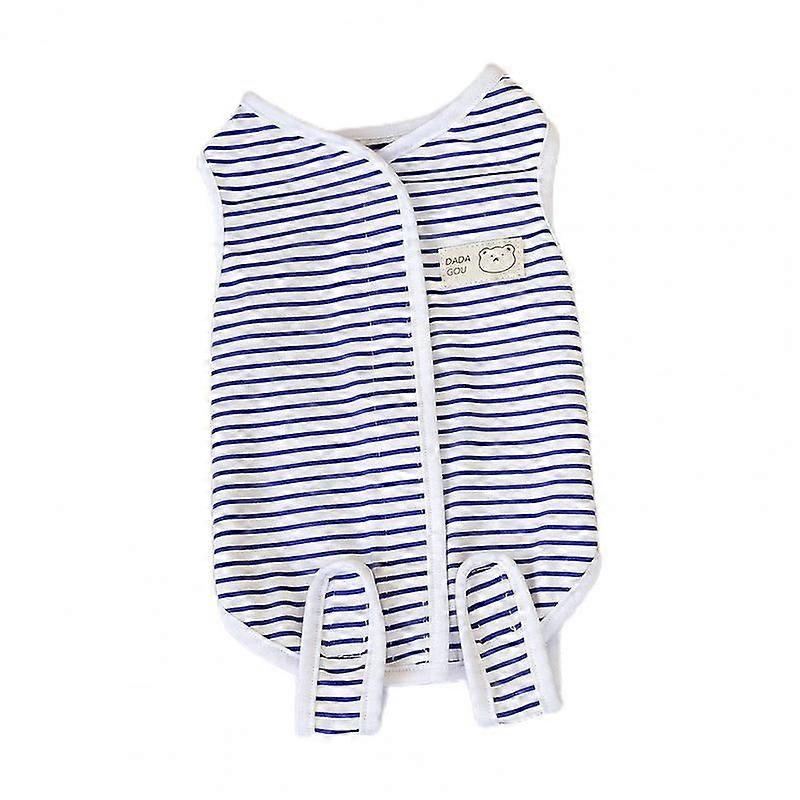 Cat Protective Clothing Colorful Striped Pet Neutering Suit Fastener Tape Closure Recovery Clothing for Dogs Cats for Small