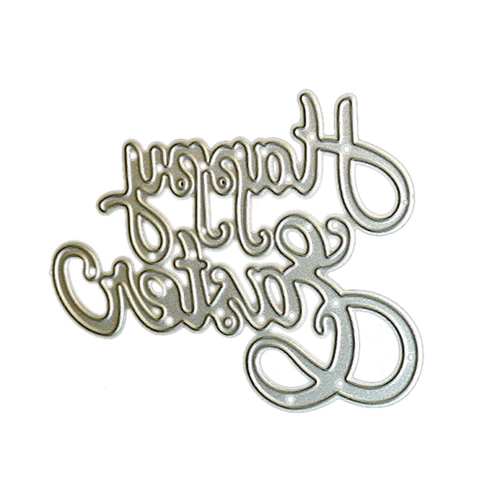 Metal DIY Embossing Moulds Happy Easter Embossing Stencil Cutting Dies Durable