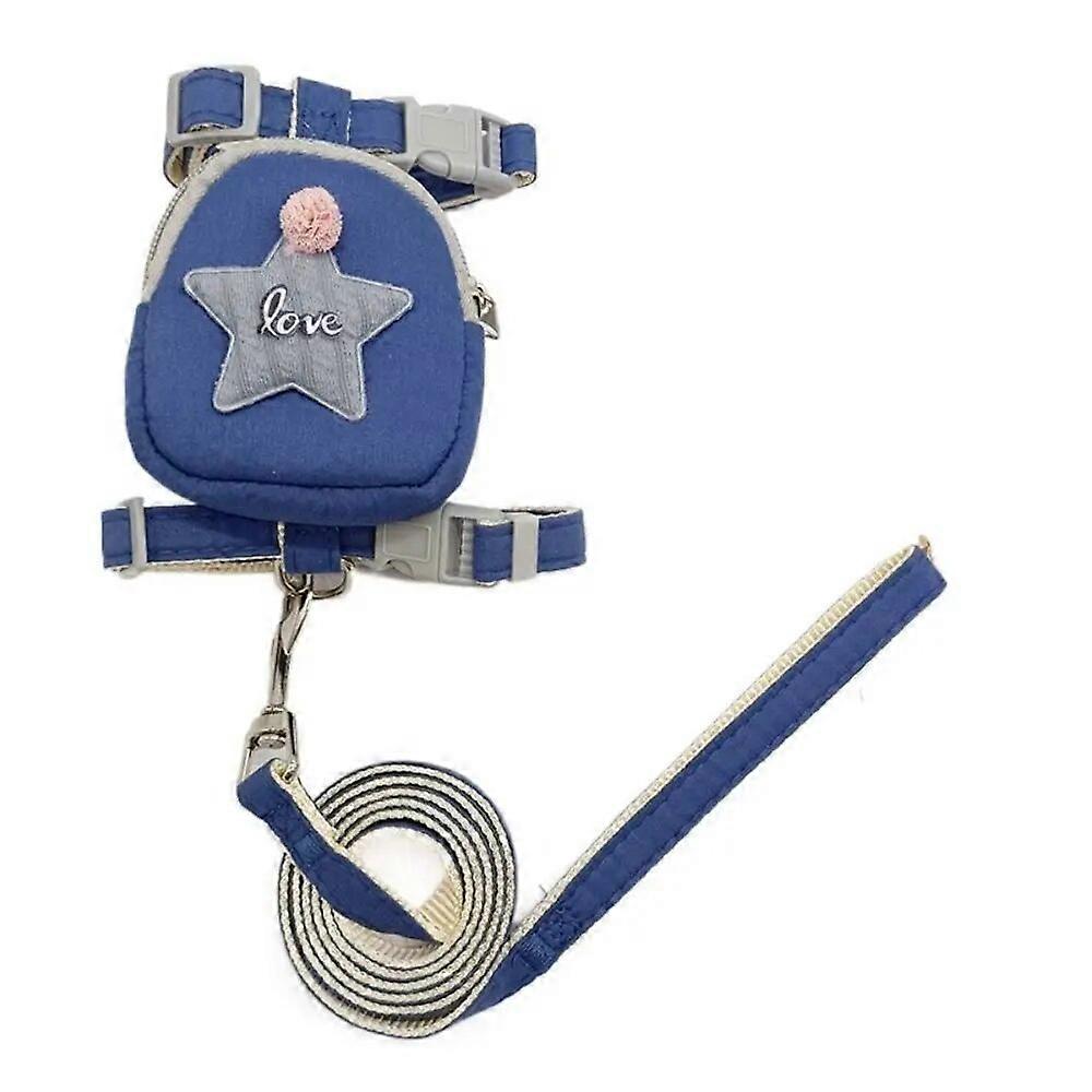 Adjustable Portable Dog Accessories Poodle Chest Strap Pet Backpack Harness Bag Dog Traction Rope Pet Knapsack