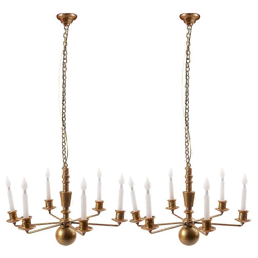 2pcs Tiny Ceiling Lamp Mini Luminous Ceiling Lamp Sand Table Building DIY Material