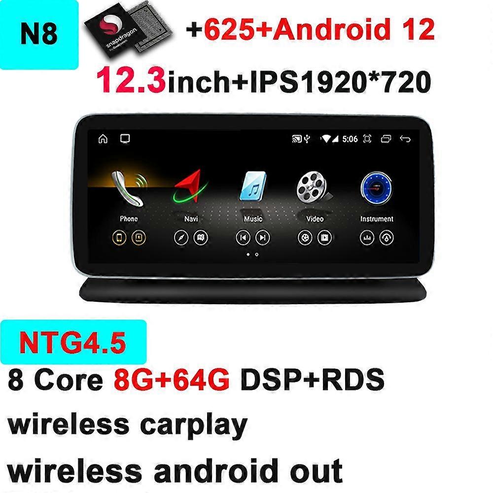 JIGNTIAN Car Carplay Android Auto Navigation Gps Multimedia Radio Video Player Audio for Mercedes Benz CLS Class C218 2012-2018