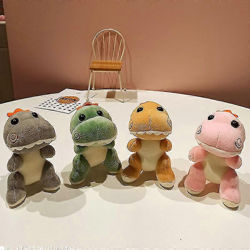 Creative Dinosaur Peluche Toys Animal Dolls Stuffed Soft Key Bag Pendentif Home Décoratif pour Enfant Bébé Anniversaire Filles 11cm