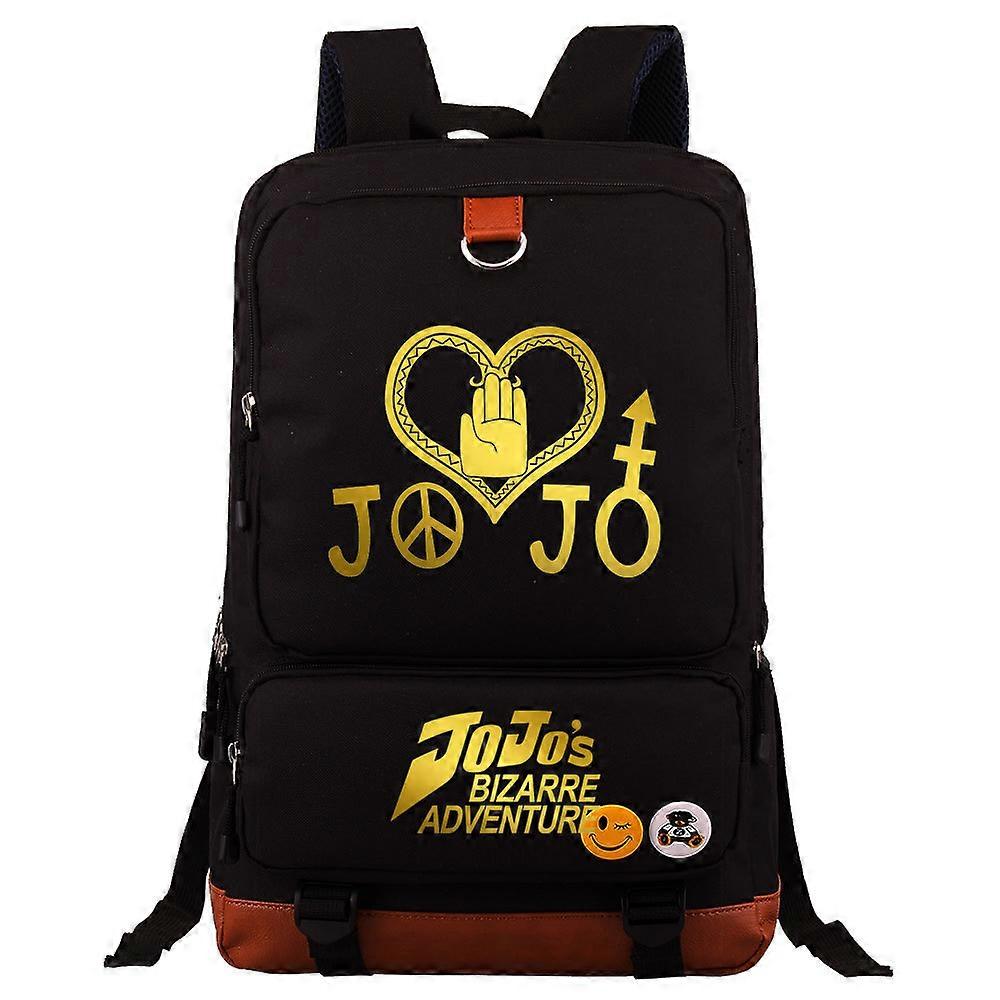 حقيبة ظهر من مجموعة مغامرات غريبة من كارتون جوجو | حقيبة مدرسية للطلاب المراهقين | حقيبة سفر نسائية رجالية عالية الجودة