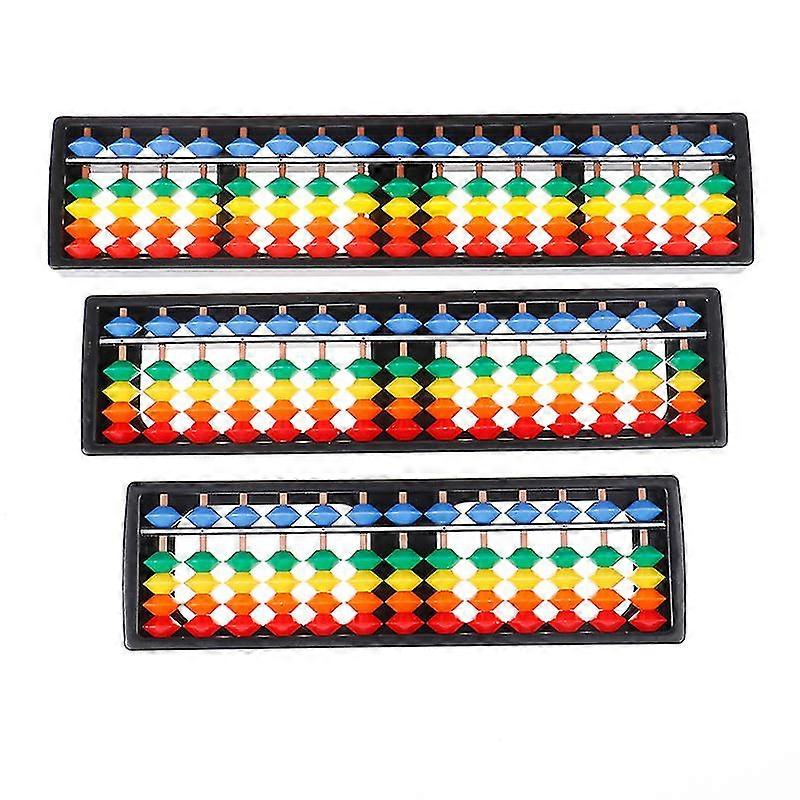 Portable 13/15/17 Column Abacus Arithmetic Soroban School Math Learning Tool