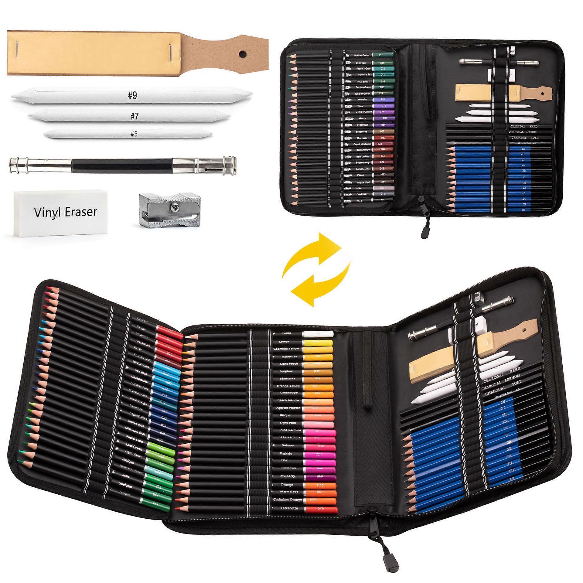 Ensemble de 72 crayons de couleur pour adultes, dureté 2B, coloriage Ensemble de 72 crayons de couleur pour adultes, dureté 2B, coloriage