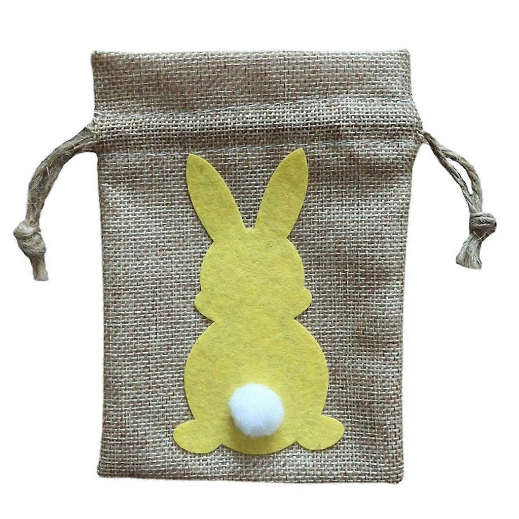 أرنب عيد الفصح مع الذيل الرباط حقيبة هدية حلوى كوكي حزب الديكور