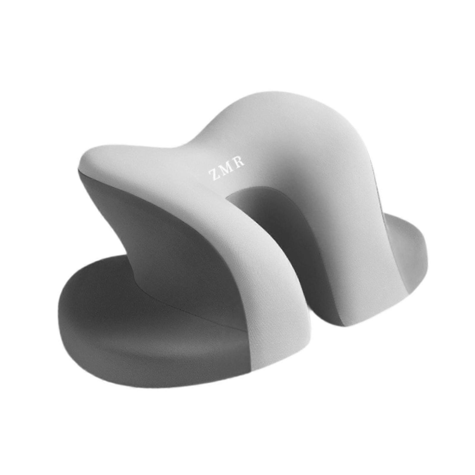 Office Desk Napping Pillow Easy Clean Multiuse Head Cushion Soft Face Cradle grey