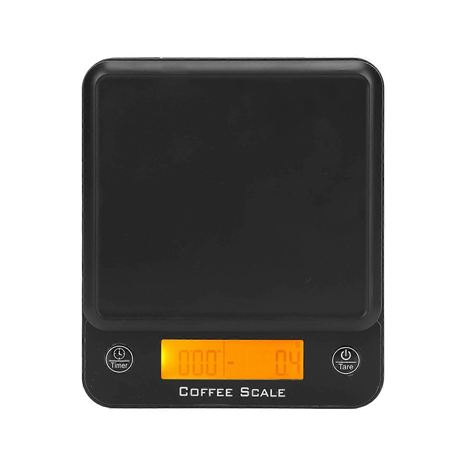 Coffee Scale Kitchen Electronic LCD Display Automatic Timing for Food Baking 0.1g 3kg
