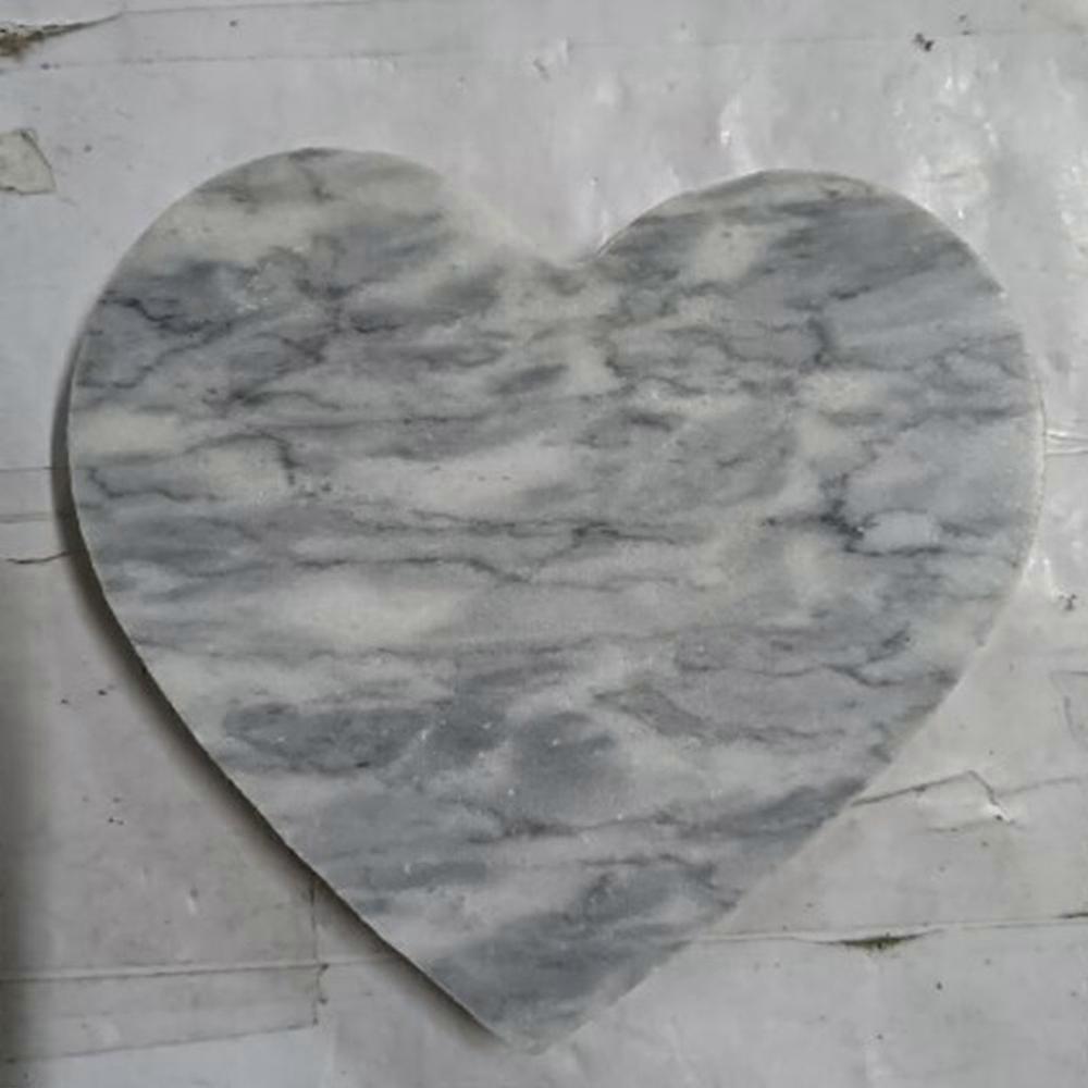 Marble Drink Coasters Heart WhiteSmoke 10.3x10.2x1.2cm
