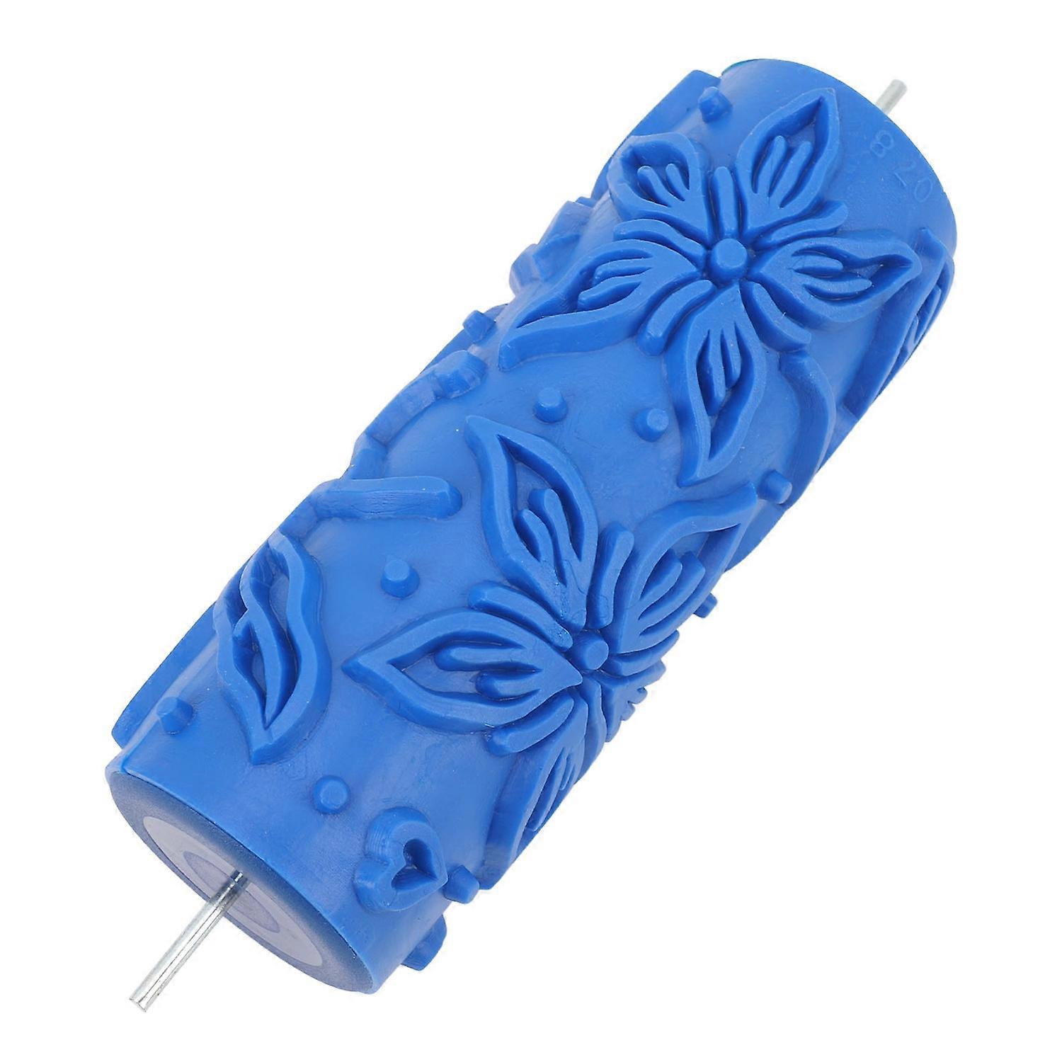 5inch Patterned Paint Roller Reusable Texture Rubber Roller Decorative Art Rubber Roller for Wall Of