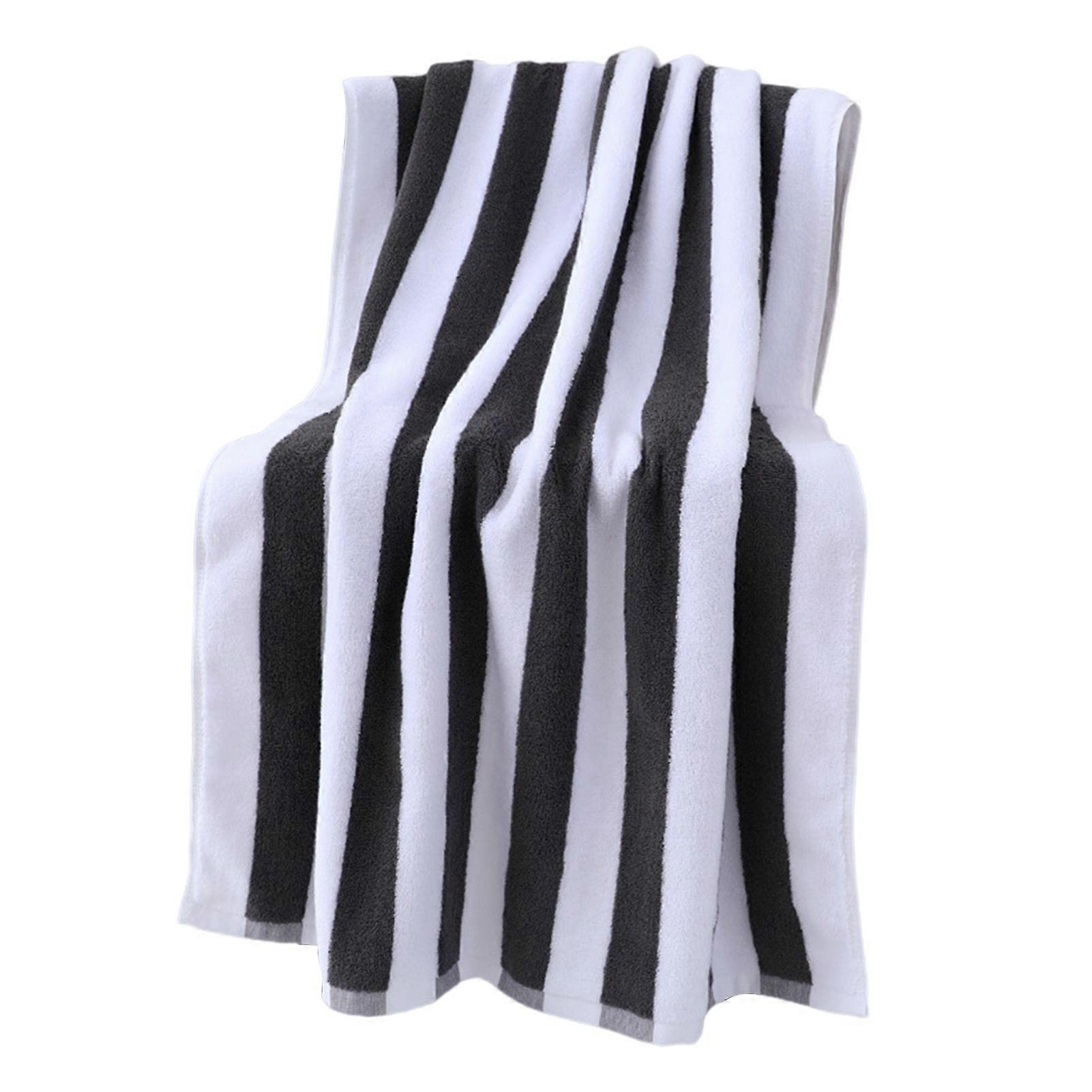 Thickened Beach Towel Contrast Color Stripe Extra Quick Absorbent Lightweight Throw Blanket Quilt Blanket Lightweight Cooling Large Aqua Blanket