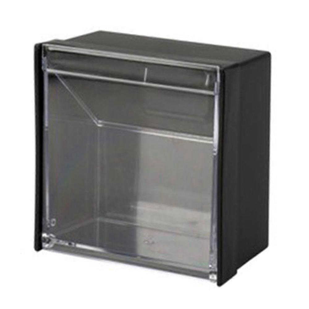 Large Capacity Magnetic Storage Box with Transparent Lid Dustproof Easy to Install Refrigerator Magnetic Storage Organizer