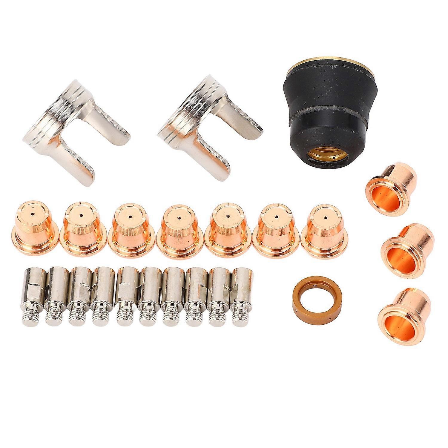 24Pcs Plasma Cutting Torch Tip Kit Consumables for IPT‑60 PT‑60 IPT‑40 Cutter Electrode Shield Cap S