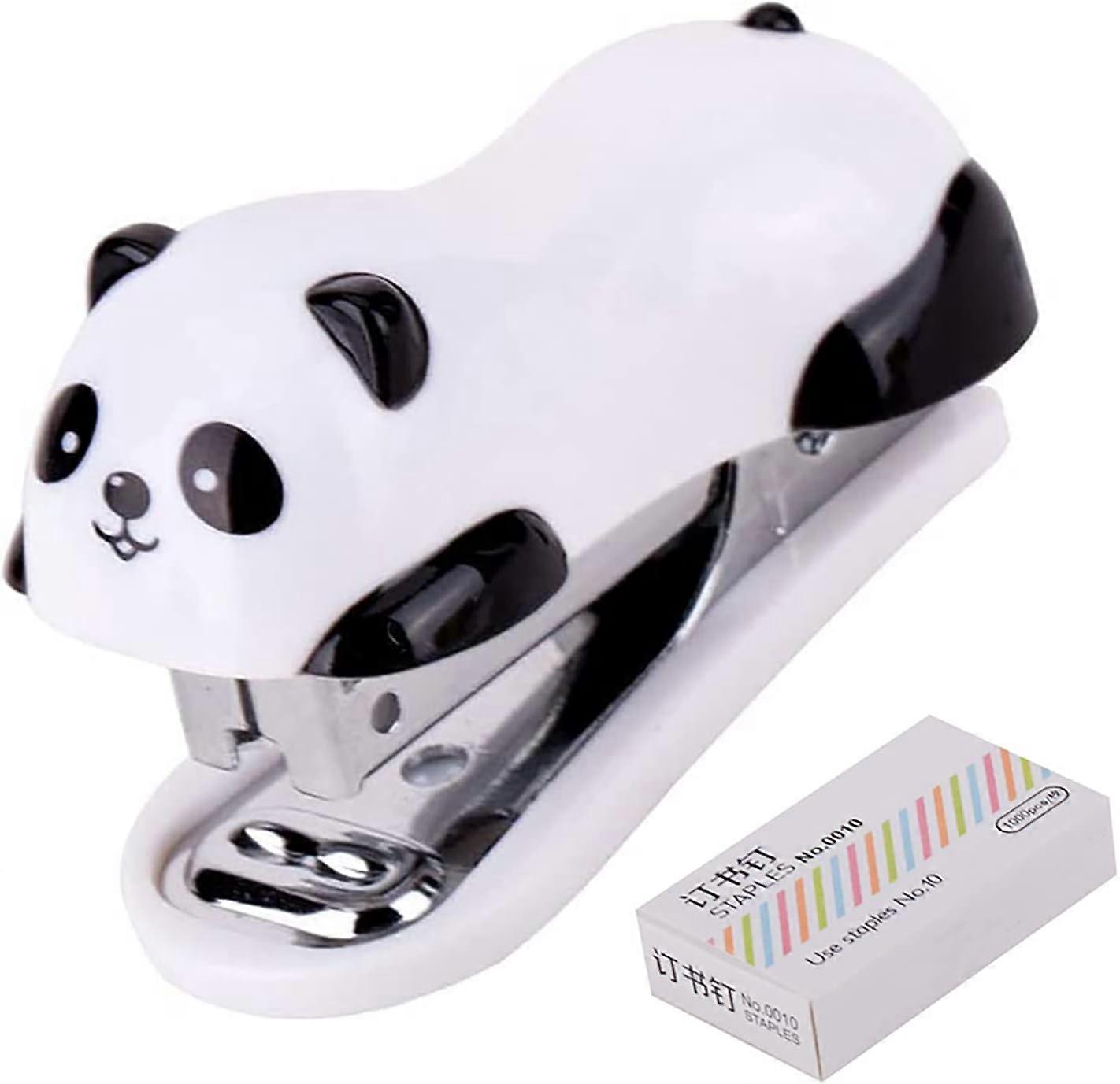 Mini Panda Desktop Stapler for Kids, 10 Sheets Capacity, Compact and Lightweight, Easy-to-Use Office Supplies