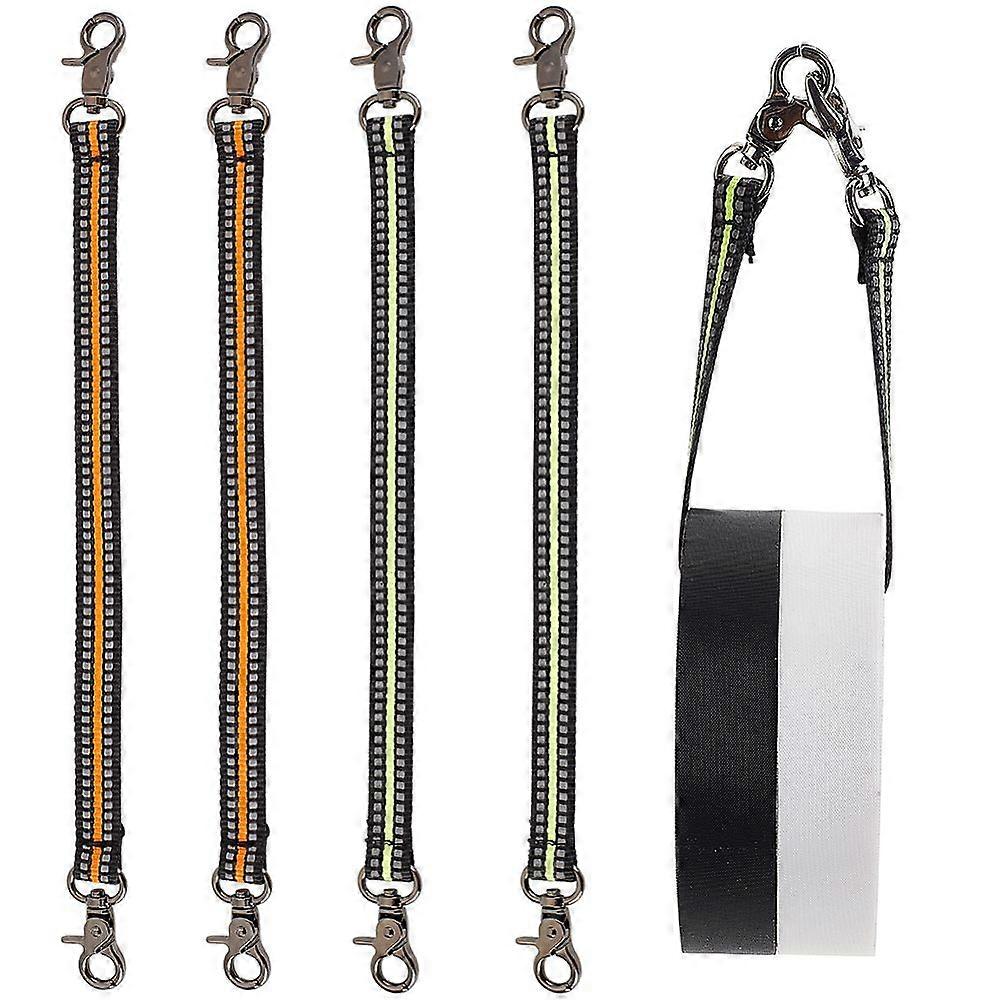 4Pcs 2 Colors Polyester Electrical Tape Hooks Rope Tape Holder for Tool Belt with Aluminium Alloy Finding Mixed Color 33.5x1.5x0.1cm 2pcs/color