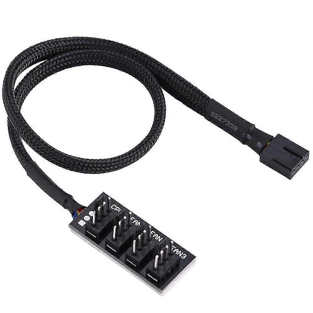 4 Pin Pwm Fan Hub, 4 Pin Contor For Cpu Fan Pc Fan Hub, Computer Cpu/case Fan Power Multi Splitter Contor Cable Adapter For 12v Computer