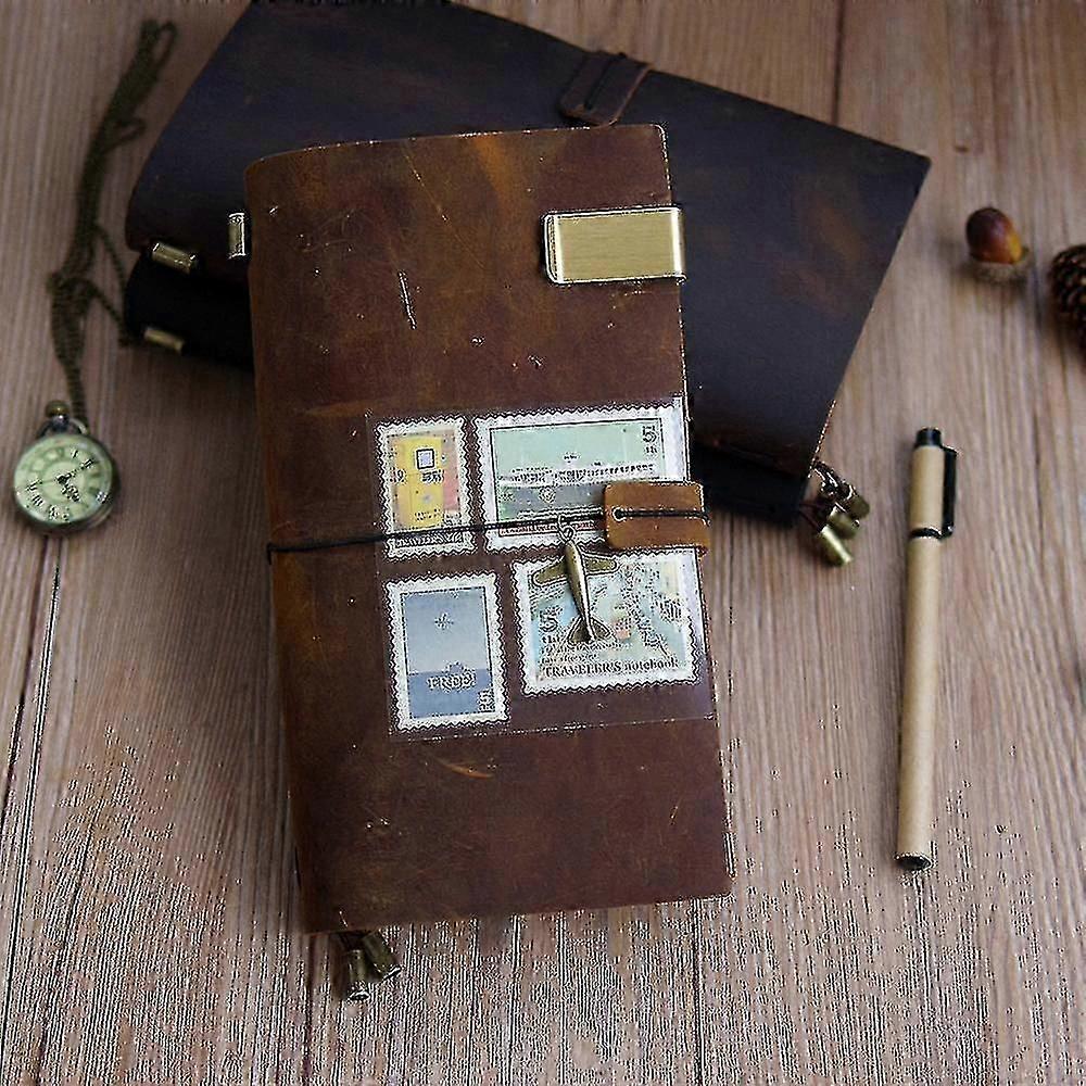 100% Traveler's Notebook Travel Diary Journal Vintage Cowhide Xi S passport 13x9 A08