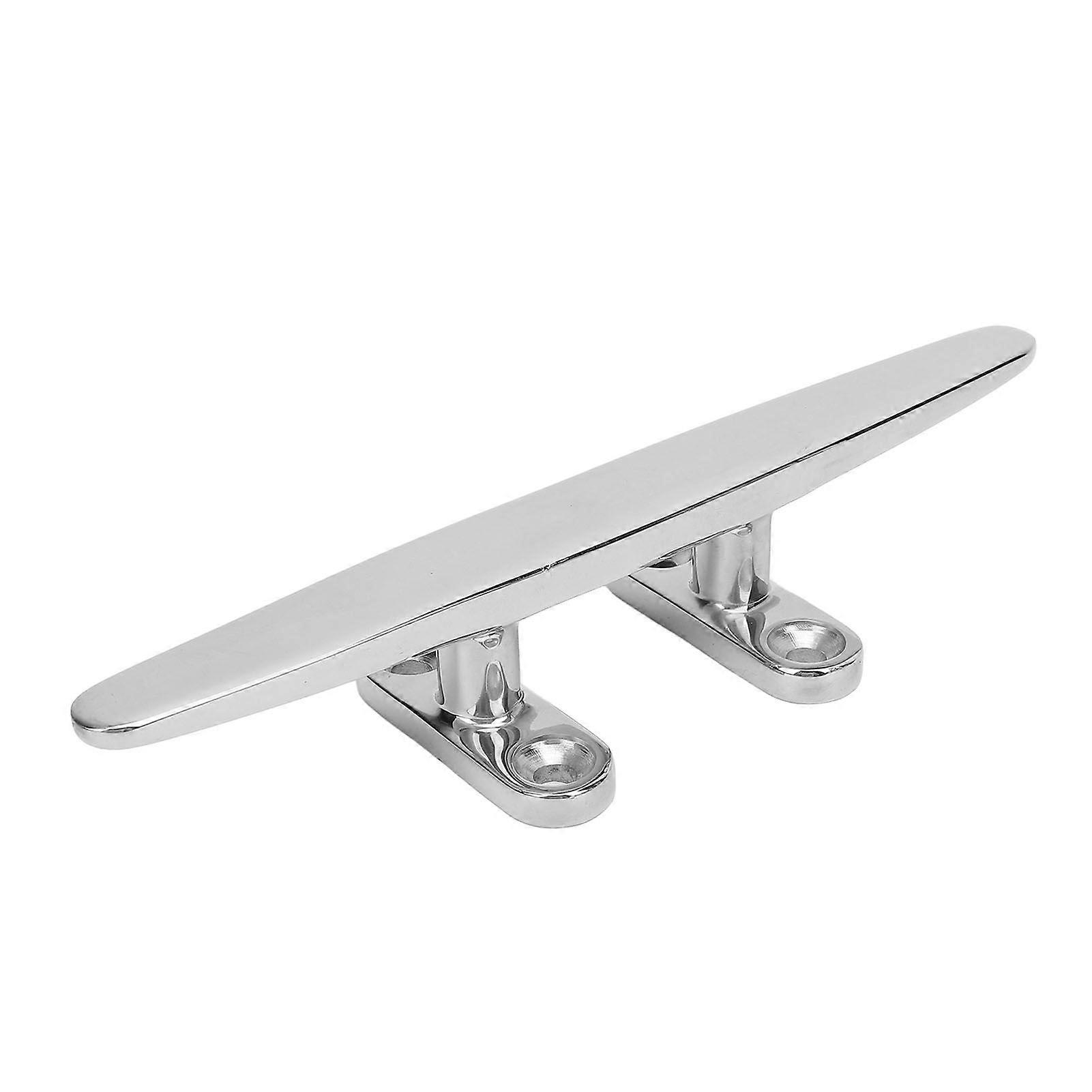 8 Inch Boat Cleat 316 Stainless Steel Secure Fixation Polished Finish Marine Dock Cleat for Yacht Speedboat MK7854