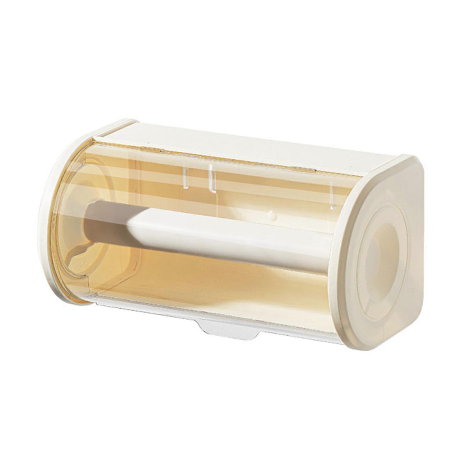 Practical Kitchen Napkin Holder Large Roll Paper Towel Organizer with Dustproof Cover Practical Tissue Storage Solution White