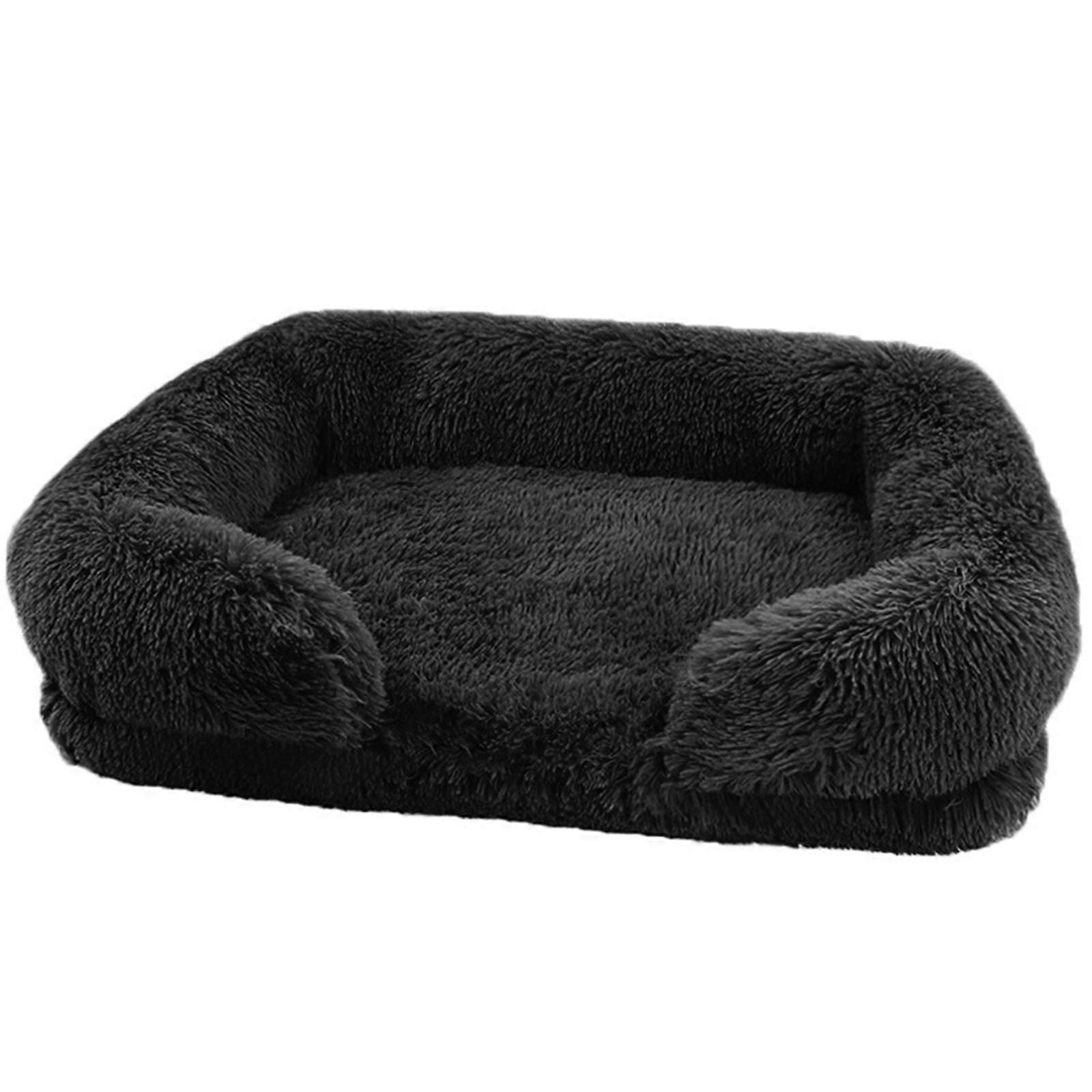 Hundebett Furry Nest fr kleine Welpen Ktzchen Rutschfestes Hundekorb  Haustierbett mit abnehmbarem Kissen Mehrfarbig Schwarz L Gre | Fruugo DE
