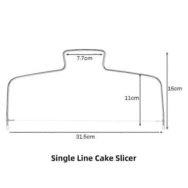Adjustable Stainless Steel Double-Line Cake Bread Slicer - Wave and Straight Design for Precision Baking and Kitchen Accessories